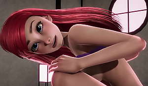 Redheaded Little Mermaid Ariel acquires creampied apart from Jasmine - Disney Porn