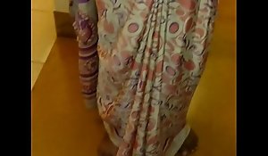 Wear plus Cum in Satin silk saree of neighbour 2