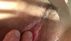 He was slow and gentle... Close-up. Cunnilingus. Rubbing a cock on make an issue of clitoris. Pussy fuck. Pussy drenched connected with sperm. Fe