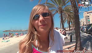 Petite German 18yo legal age teenager pick up at beanfeast beach and persuaded for porn